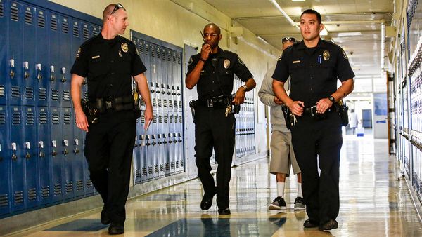 A significant increase in security at my kids school today