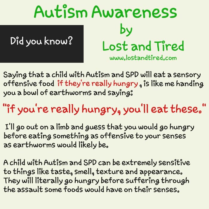 #Autism and #SPD Awareness: Food Proclivities