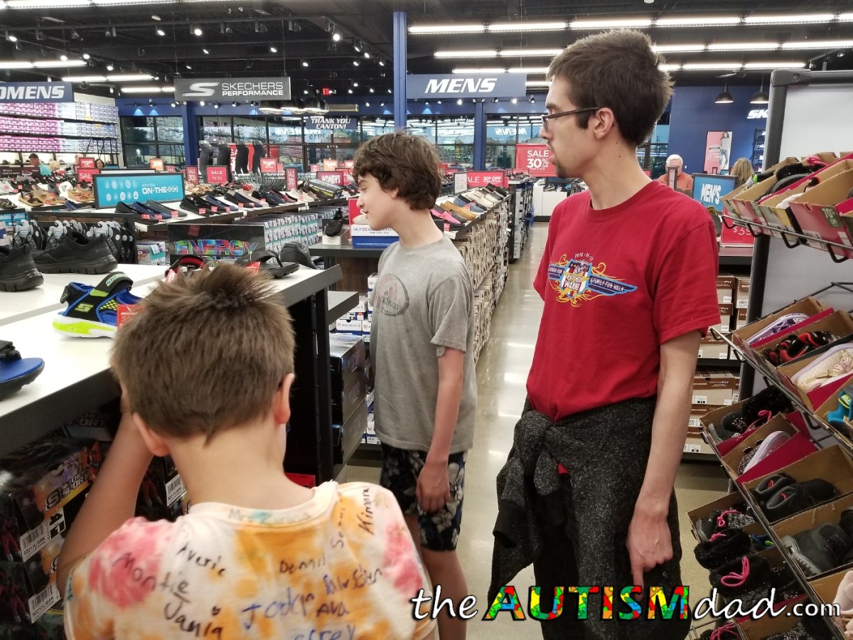 Do you know how much fun shoe shopping is for two kids with #Autism?