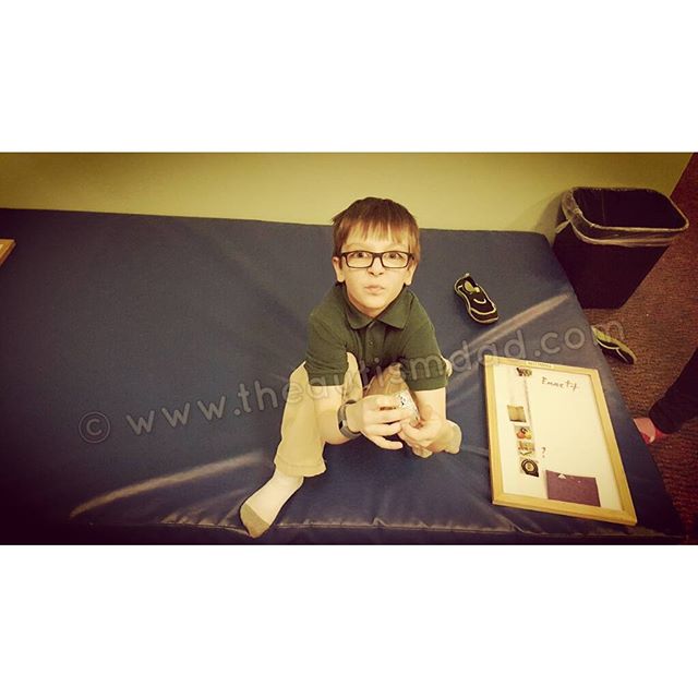 Emmett having fun at occupational therapy #Autism #AutismSpectrum #Gratitude #SingleParenting