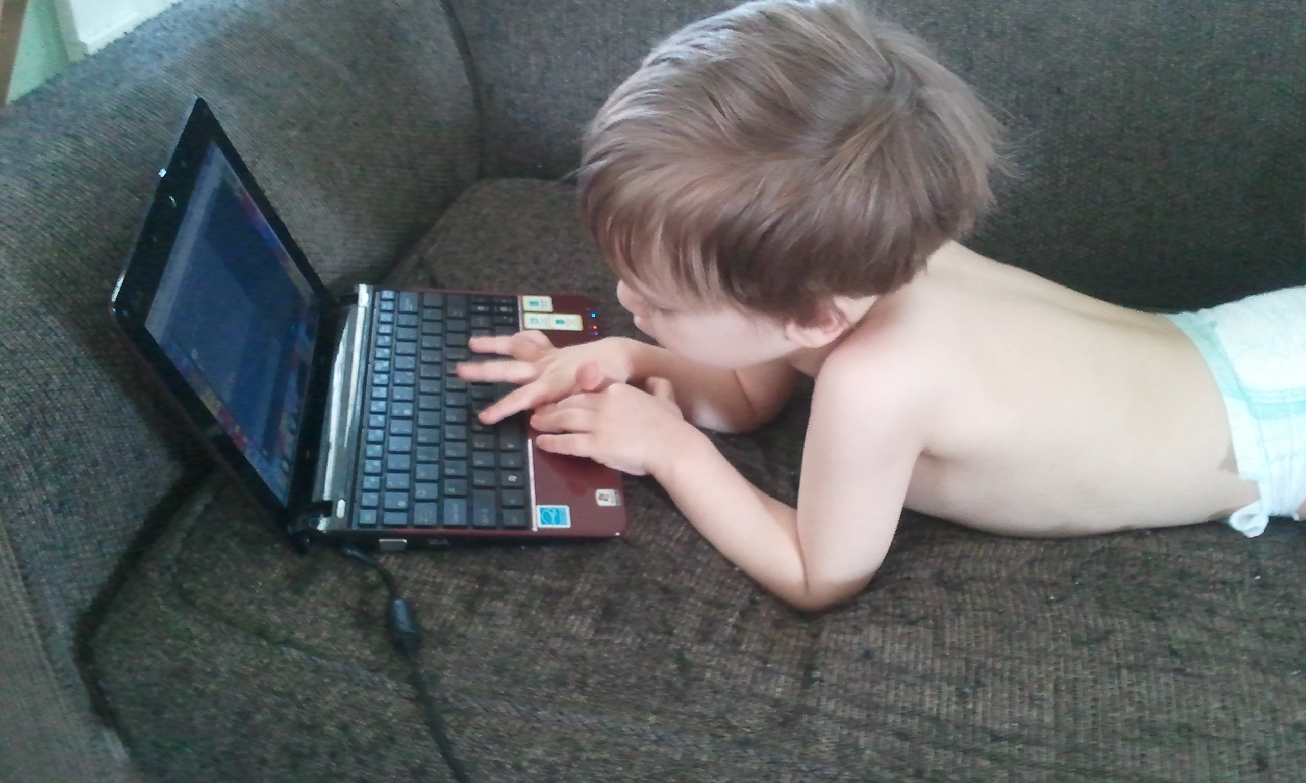 Emmett is hard at work....