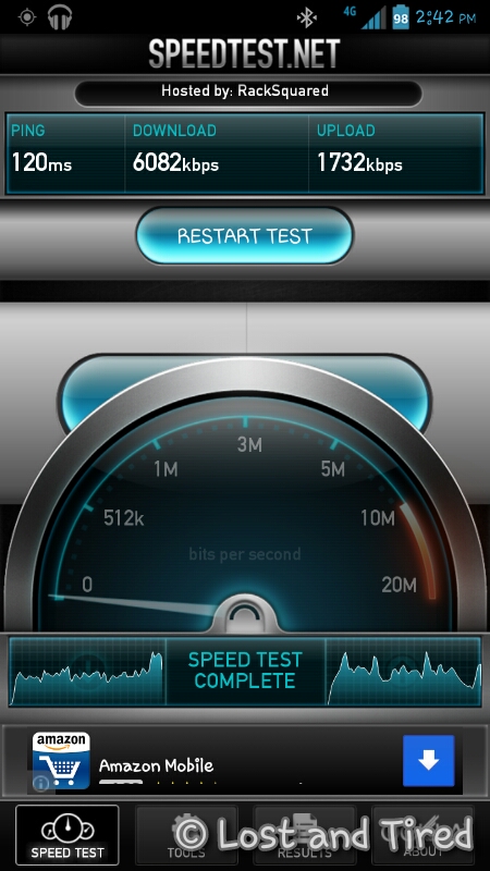 For my techy friends: My data speeds on @Tmobile