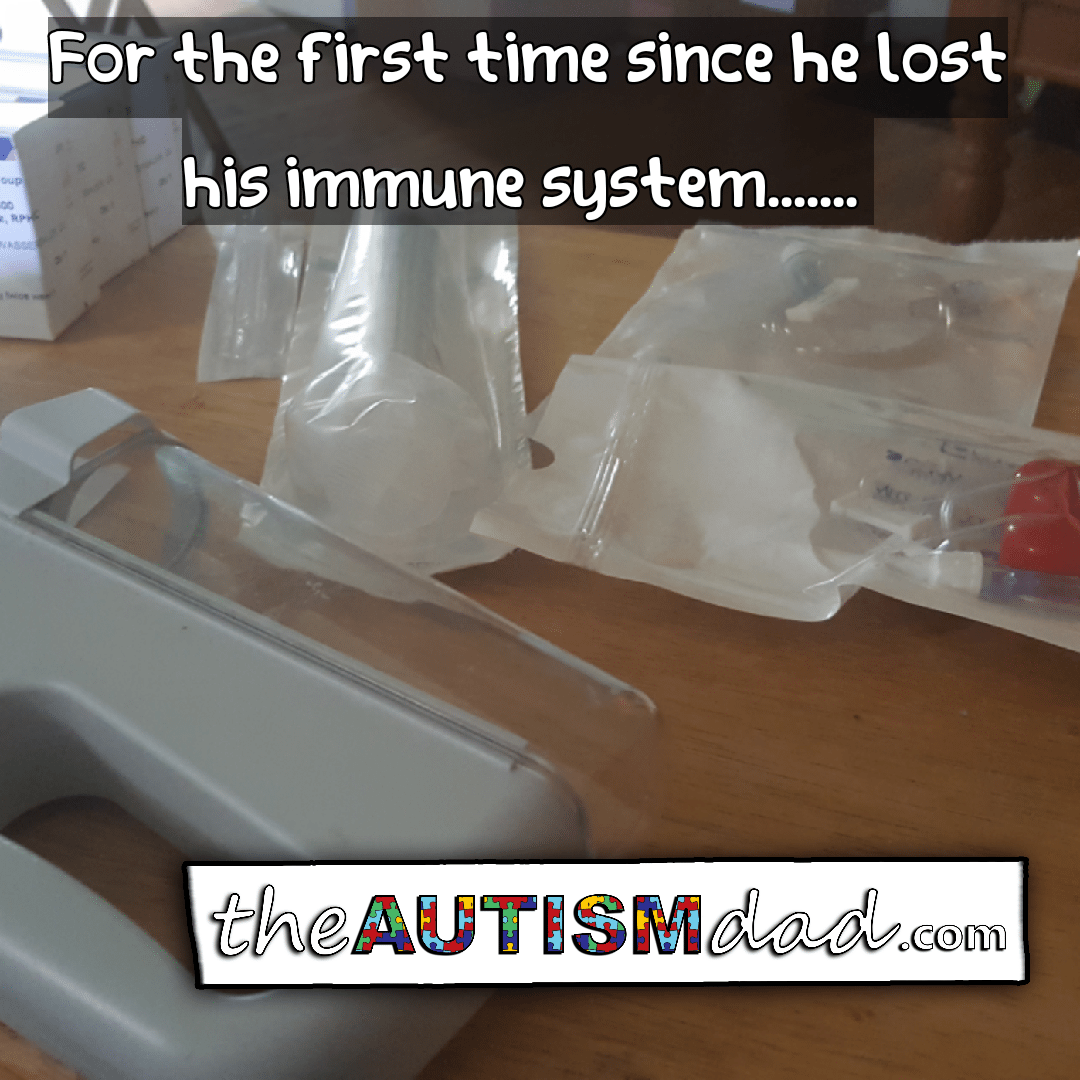 For the first time since he lost his immune system