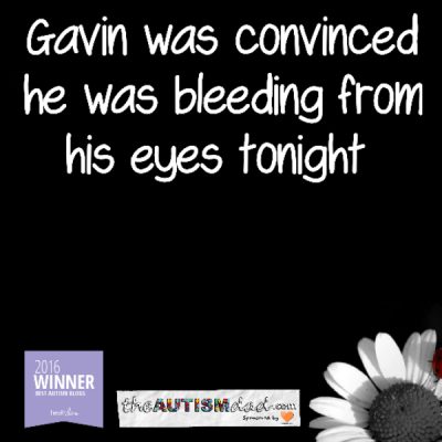 Gavin was convinced he was bleeding from his eyes tonight