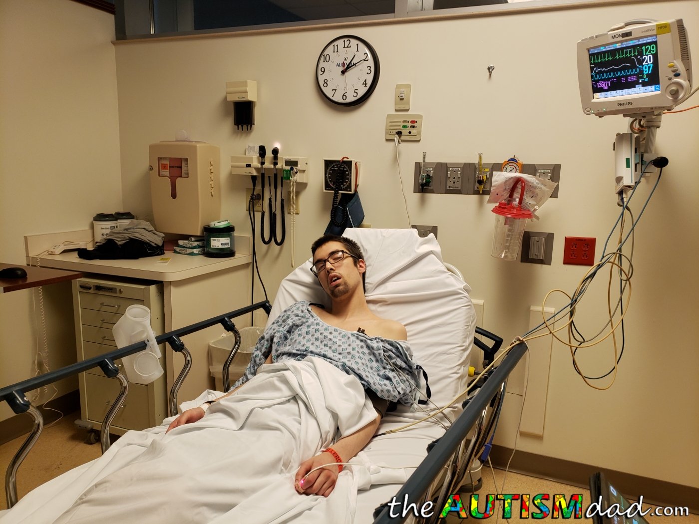 Gavin's in the hospital and here's what happened