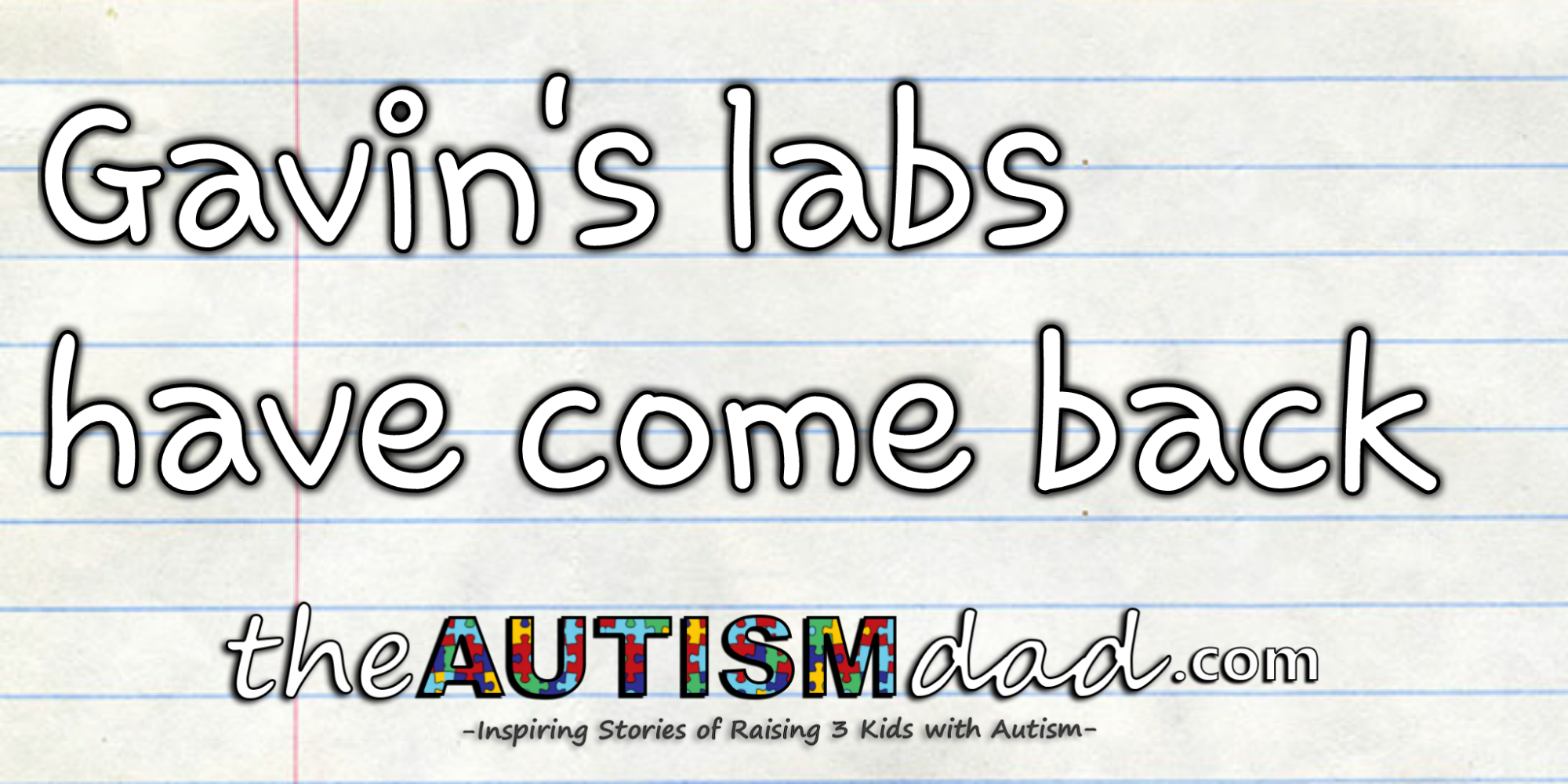 Gavin's labs have come back