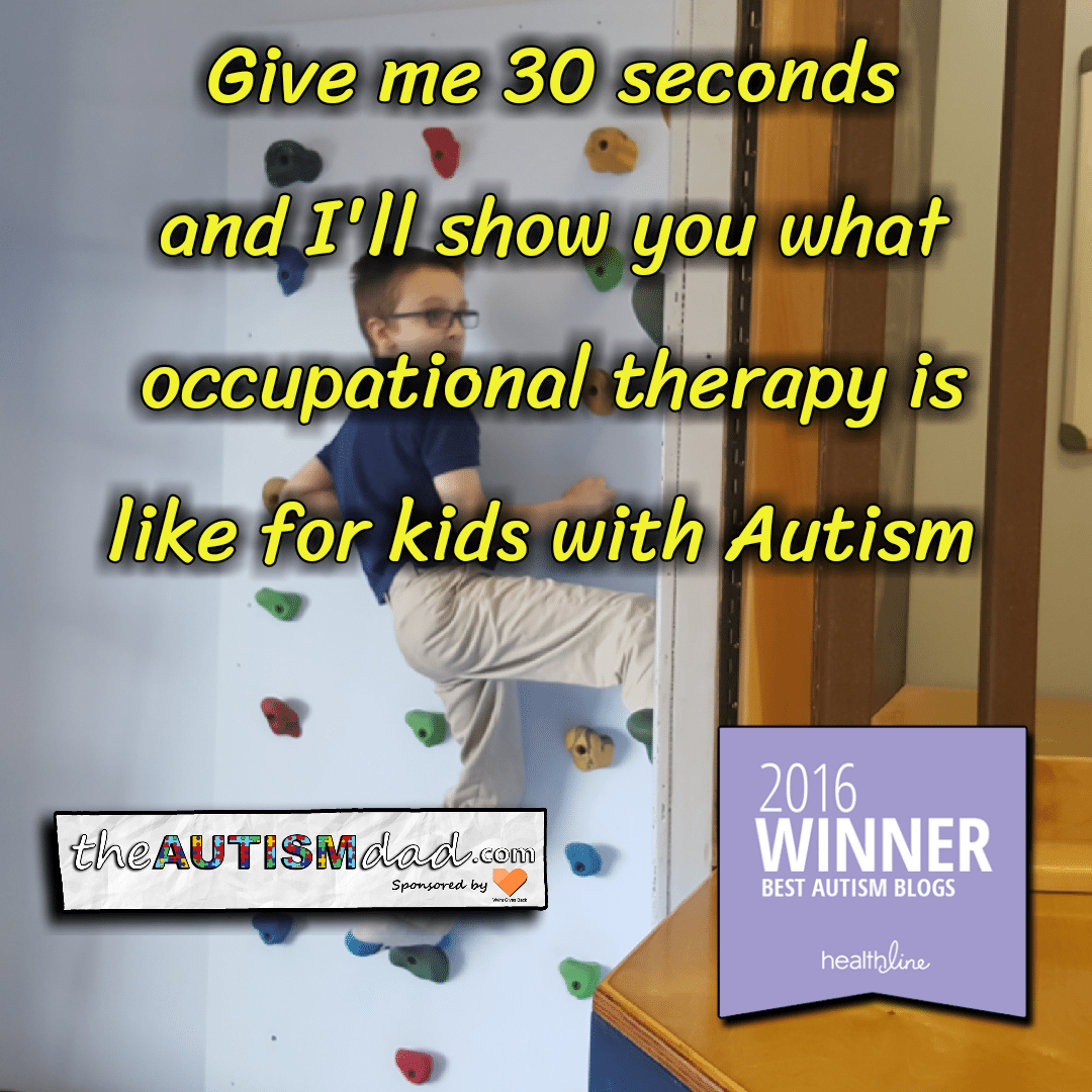 Give me 30 seconds and I'll show you what occupational therapy is like for kids with #Autism