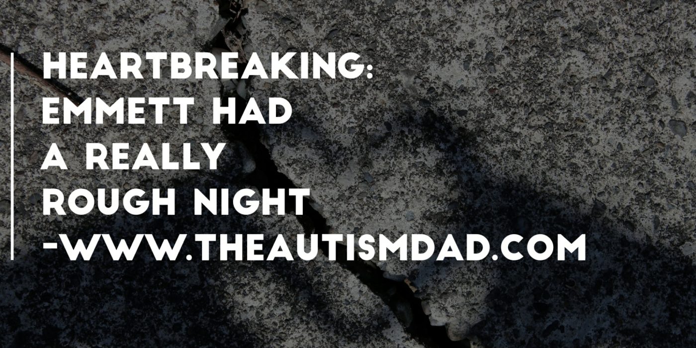 Heartbreaking: Emmett had a really rough night