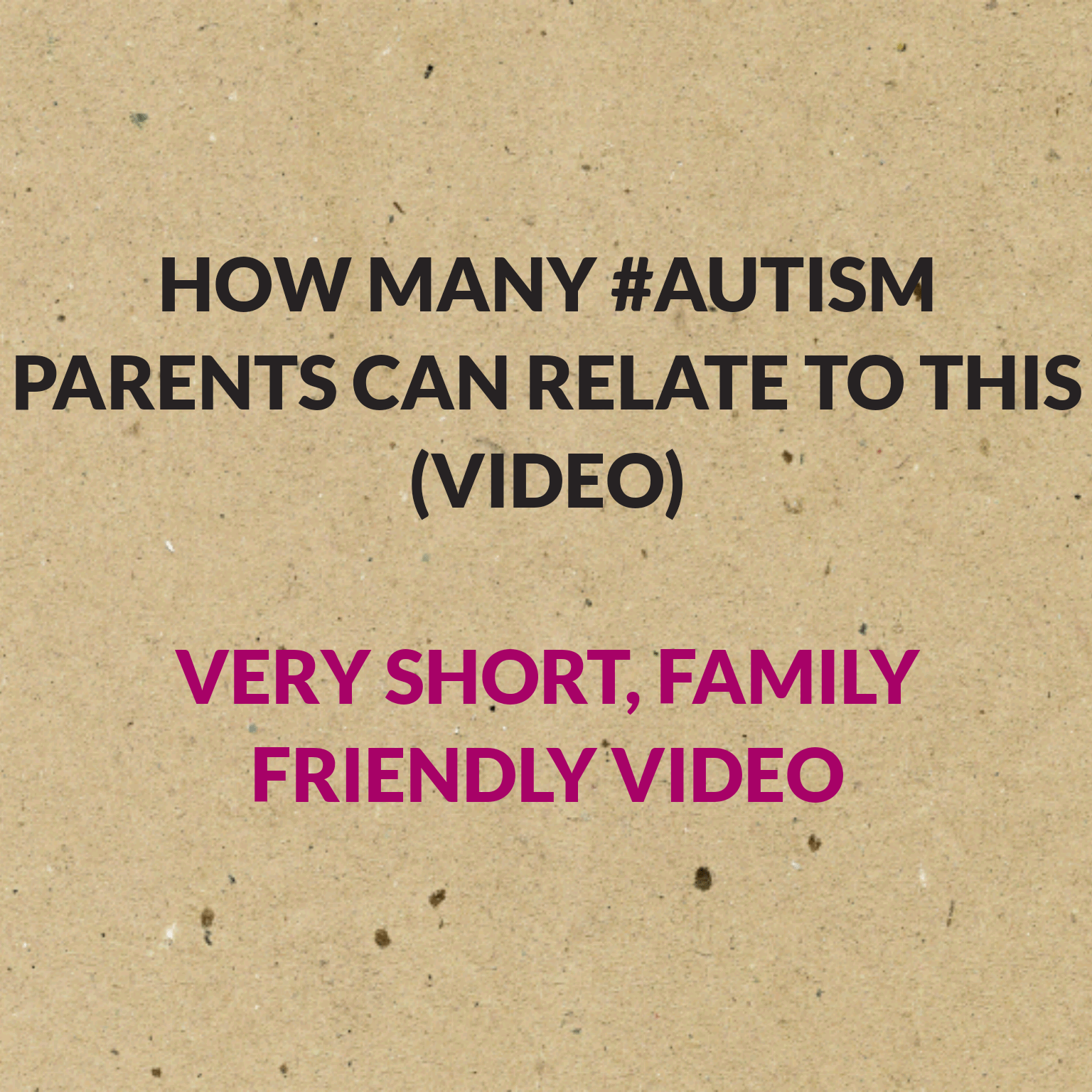 How many #Autism Parents can relate to this (video)
