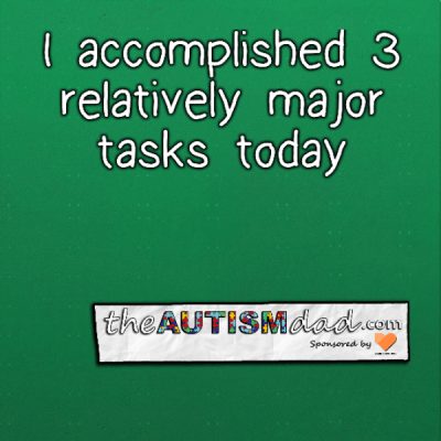 I accomplished 3 relatively major tasks today