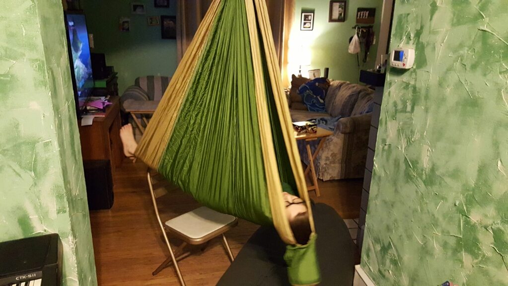 I made my son with #Autism a sensory swing and it's awesome
