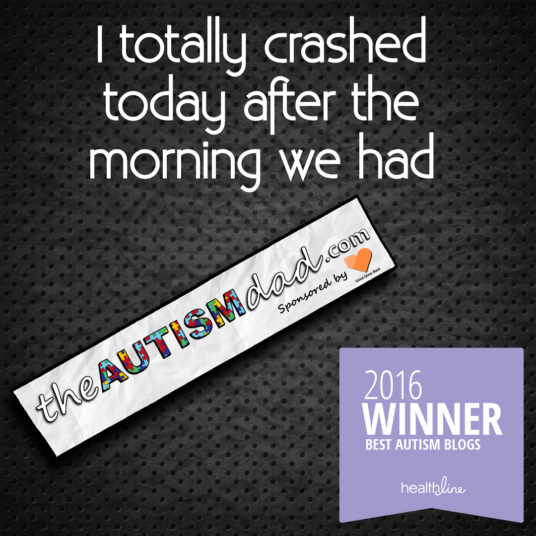 I totally crashed today after the morning we had