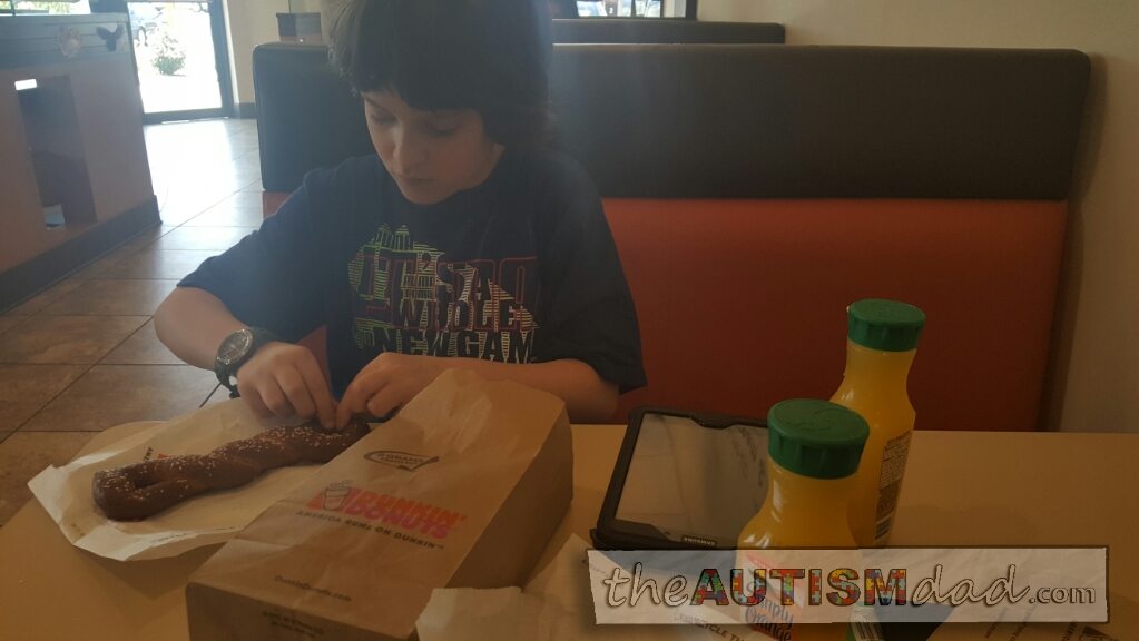 I turned Emmett's therapy into a chance for one on one time with Elliott