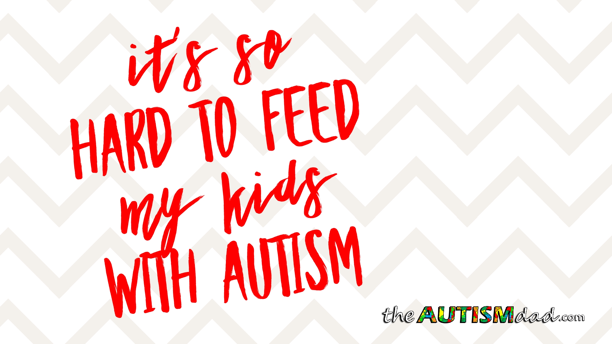 It's so hard to feed my kids with #Autism
