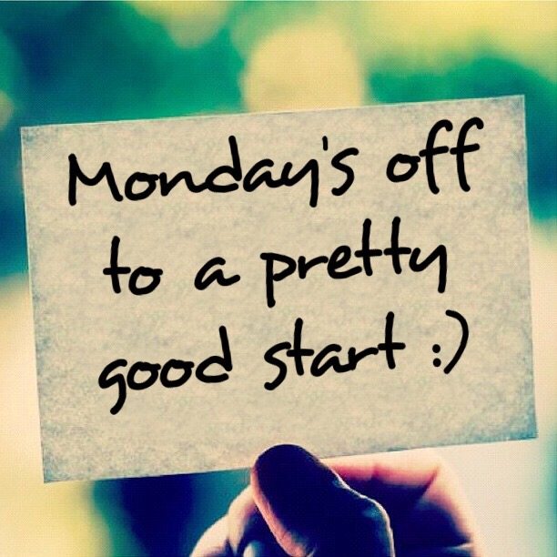 Monday's off to a pretty good start :)