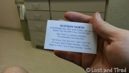 Okay... I give up..... I'm off to immediate care