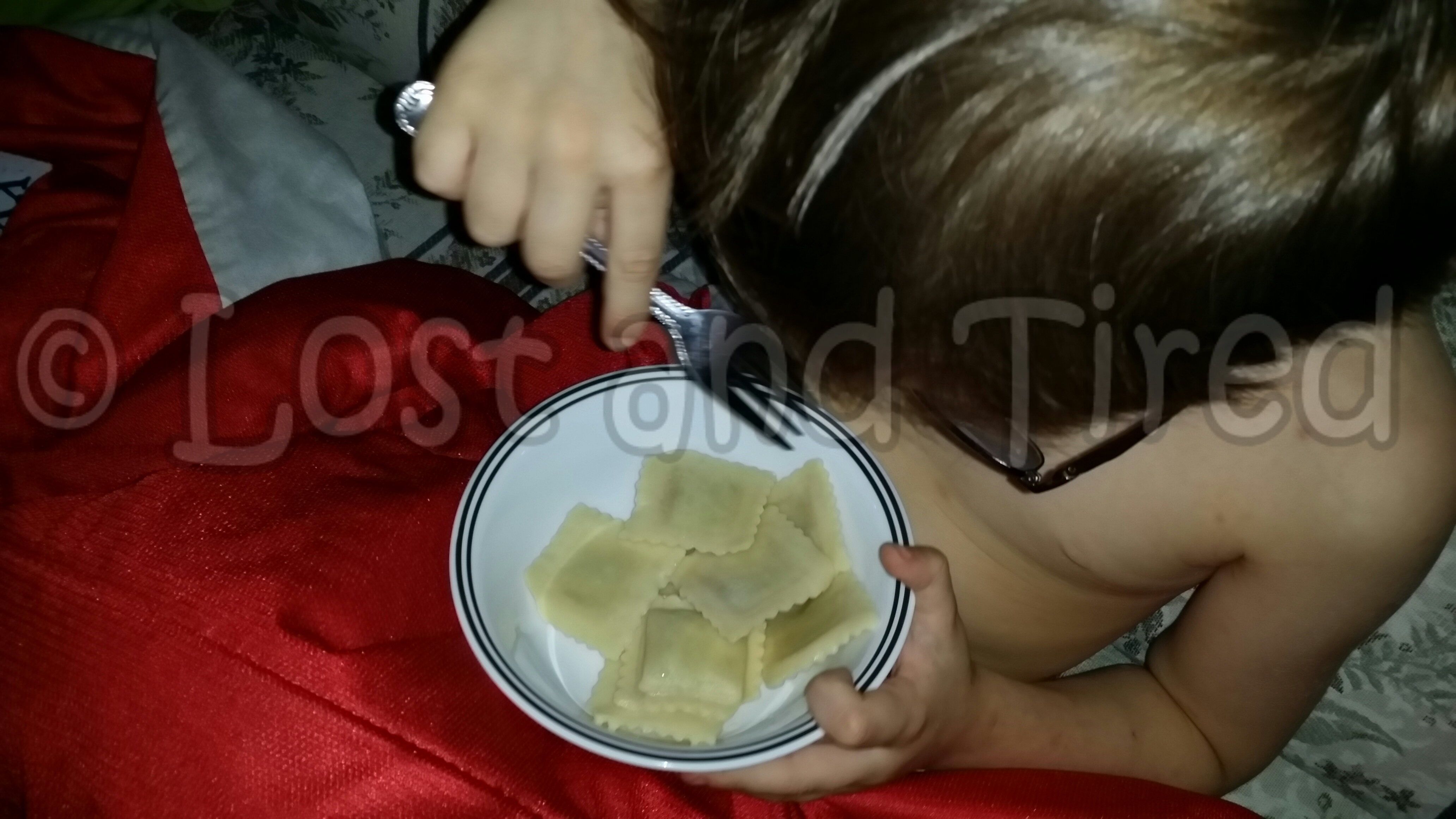 OMG!!! Look who's eating something new