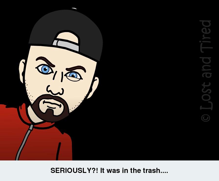 OMG...... No, no it's NOT okay to eat out of the trash!