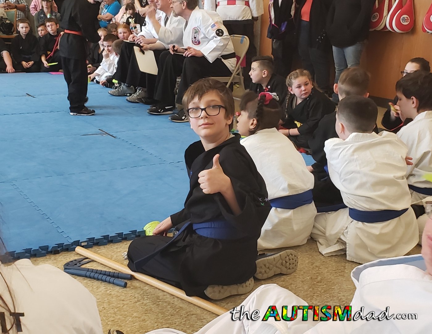 Patiently waiting for his turn