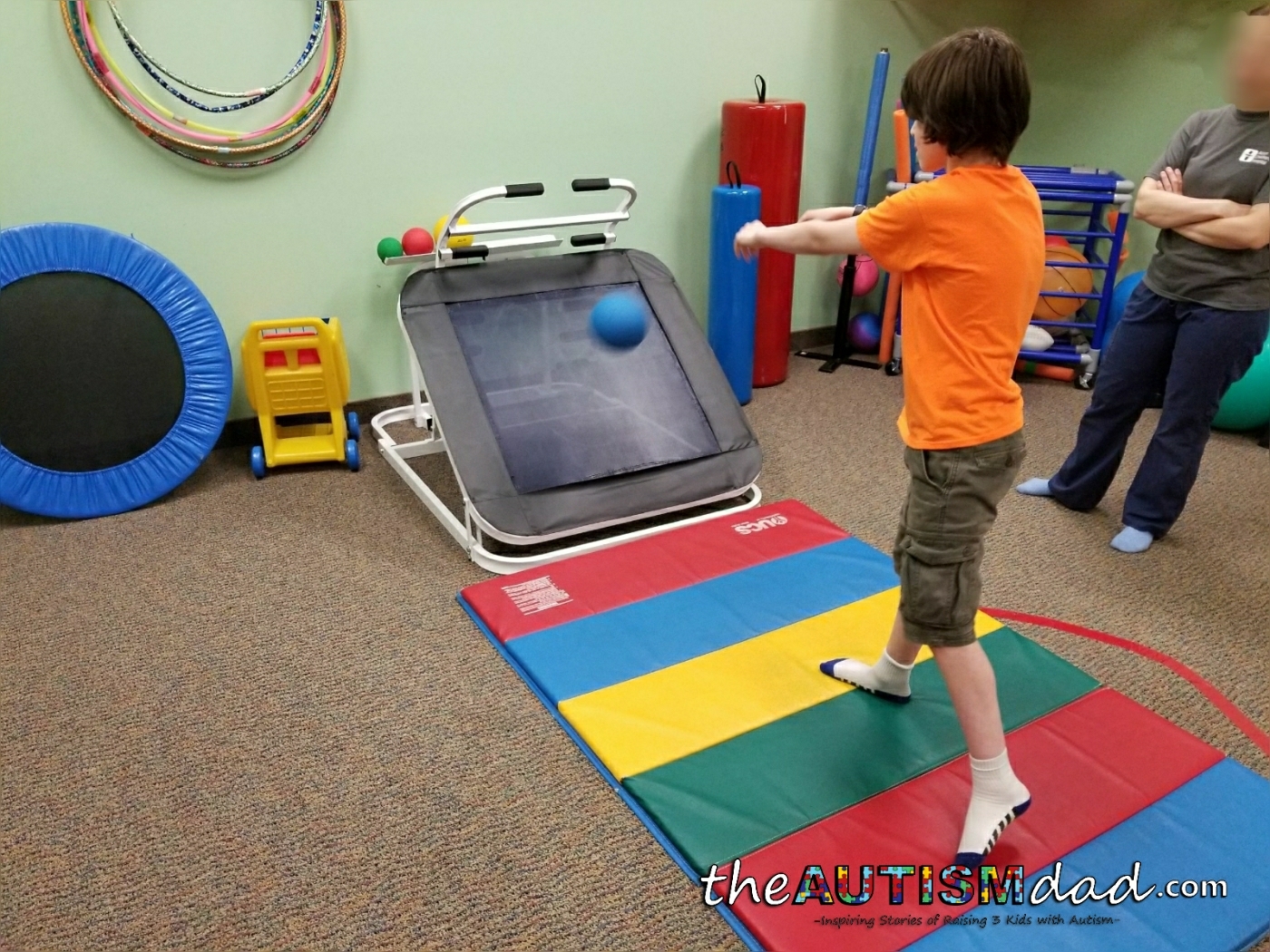 Pictures from Elliott's occupational therapy session