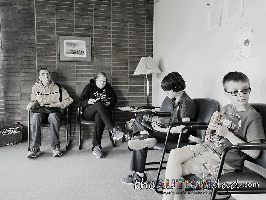 Sitting around waiting to be seen by Dr. Pattie