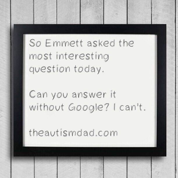 So Emmett asked the most interesting question today