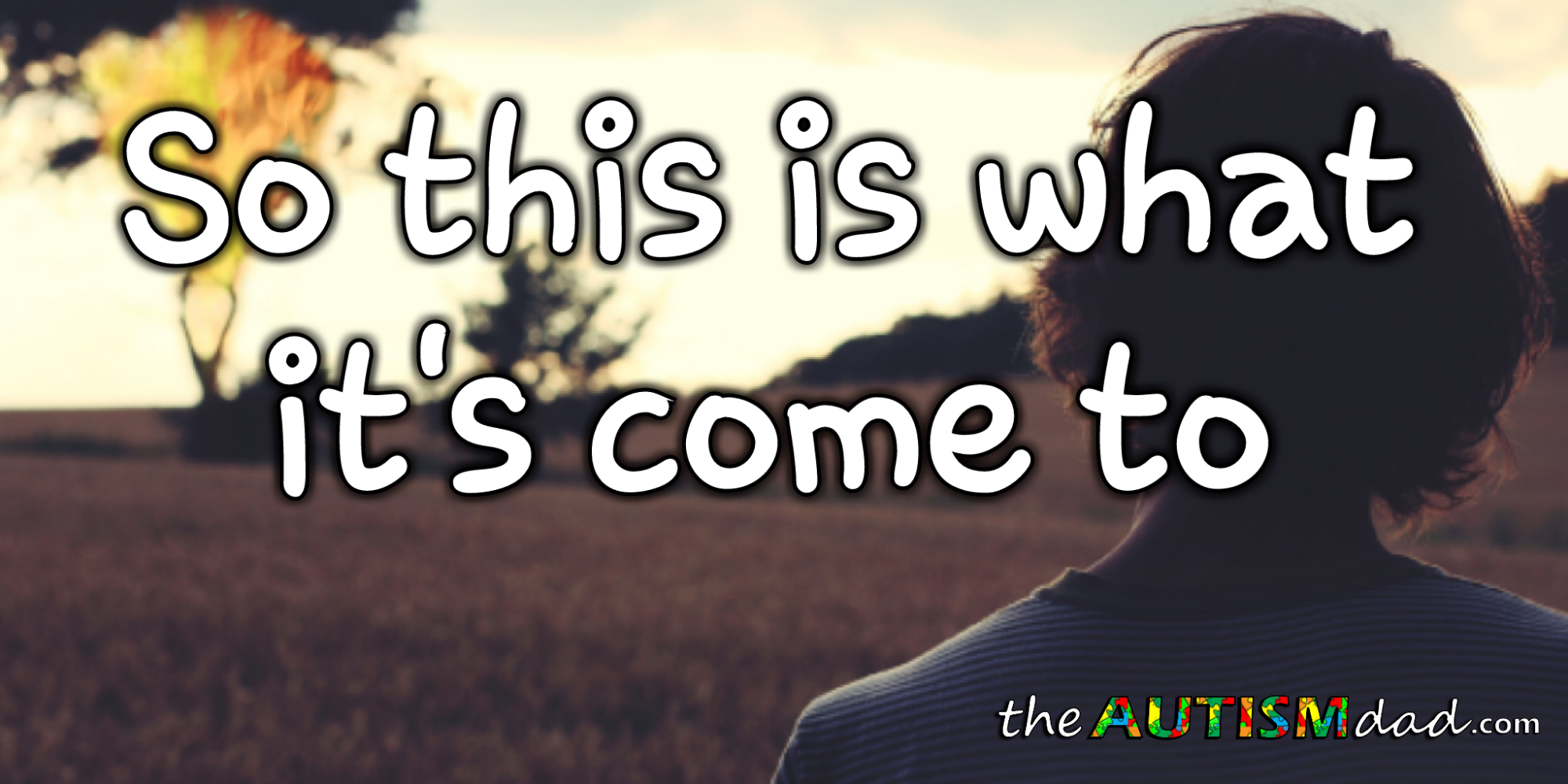 So this is what it's come to