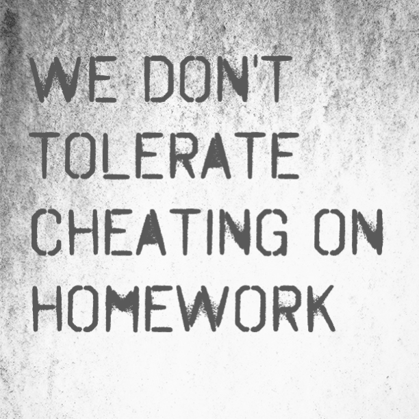 Teaching my son a lesson: We don't tolerate cheating on homework