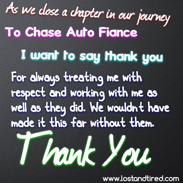 Thank you @Chase for treating me with #respect