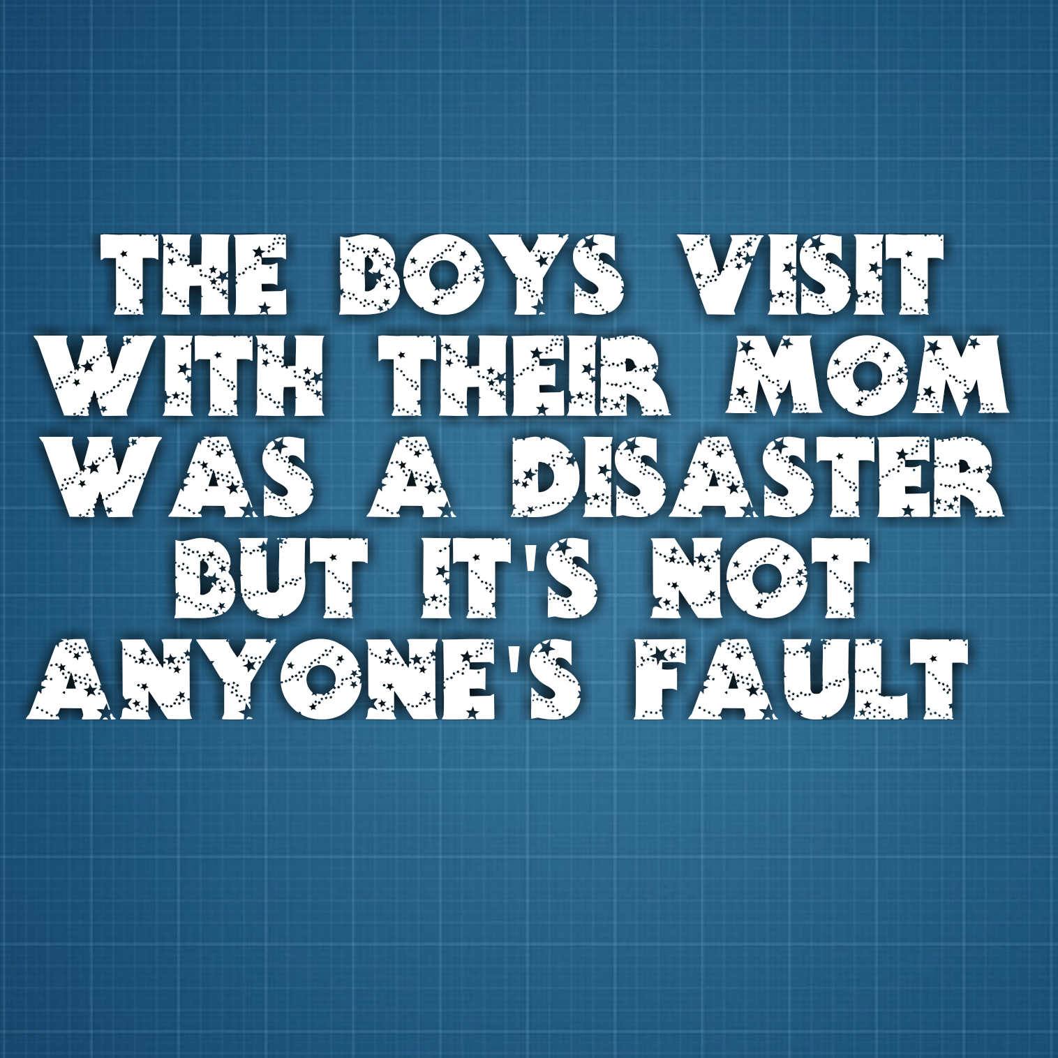 The boys visit with their Mom was a disaster but it's not anyone's fault