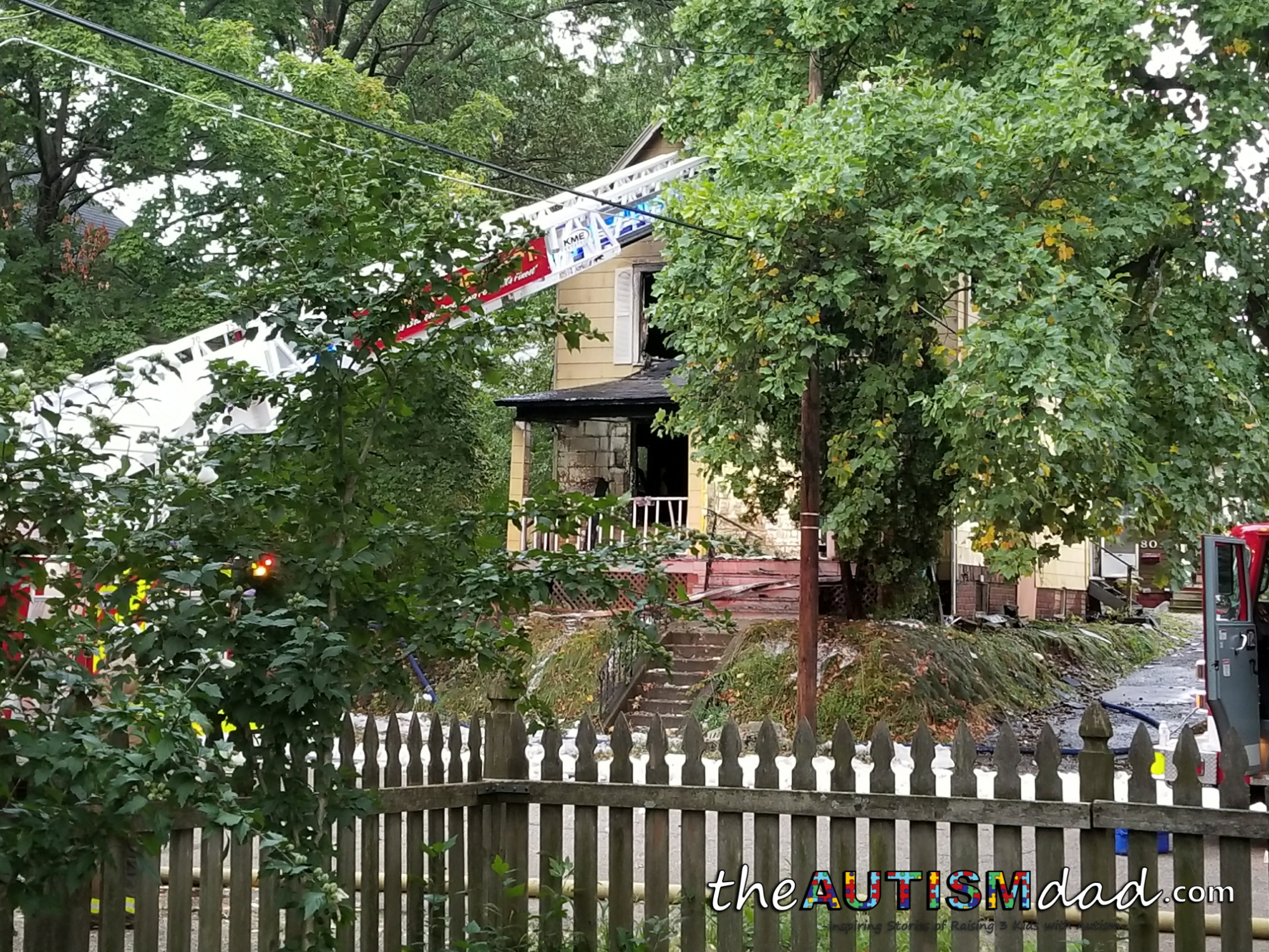 The house burned down