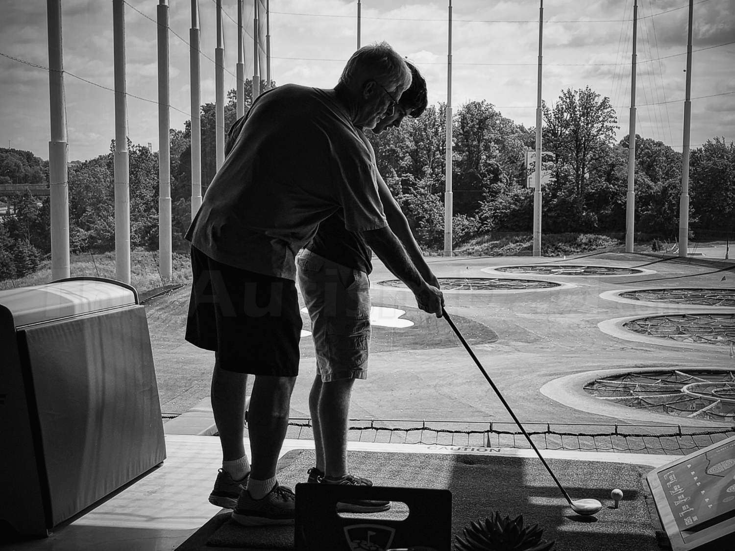 The kids tried their hand at golf and this was the result