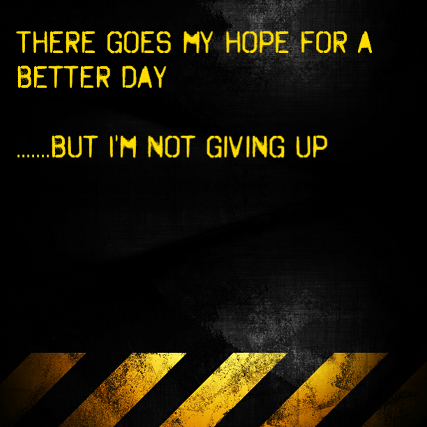 There goes my hope for a better morning but I'm not giving up on today