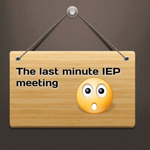 We had a last minute #IEP meeting today