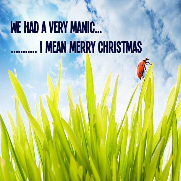 We had a very Manic... I mean Merry Christmas