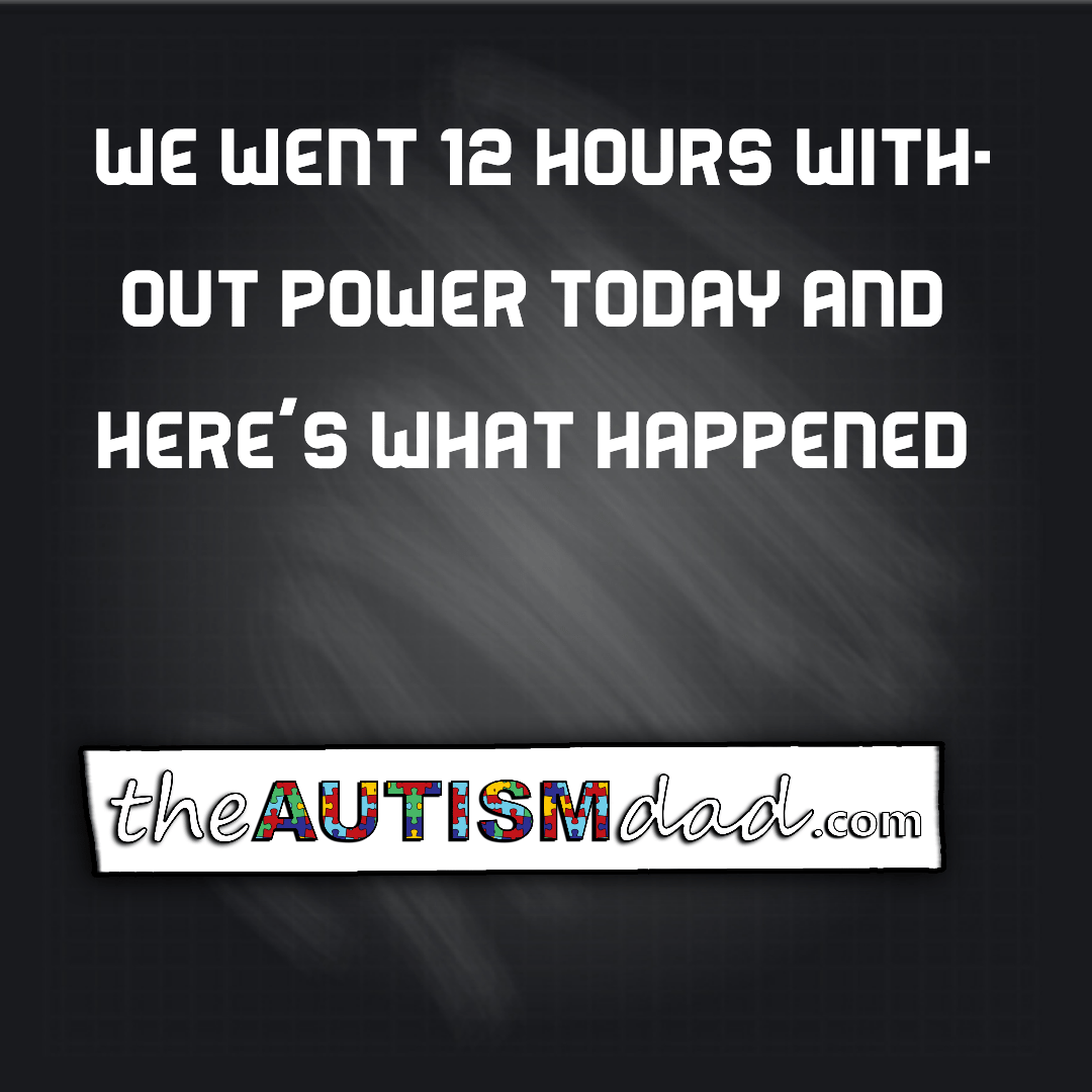 We went 12 hours without power today and here's what happened