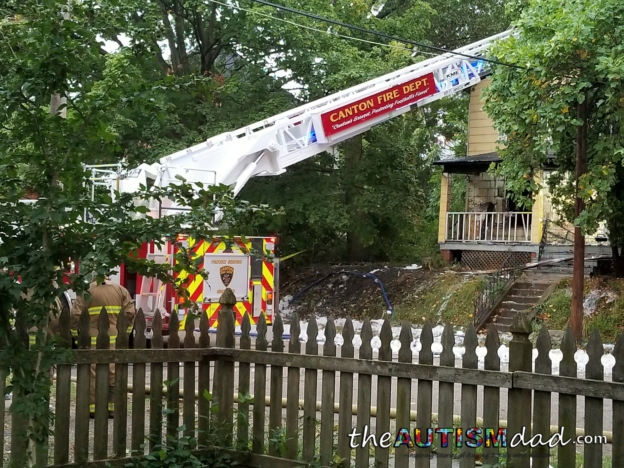 What happens when a house burns down?