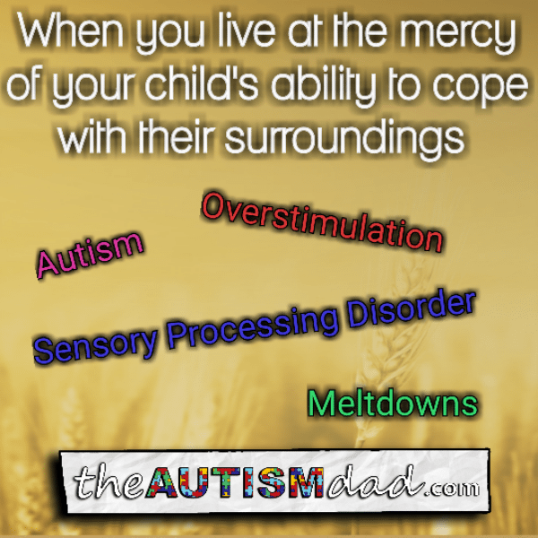 When you live at the mercy of your child's ability to cope with their surroundings