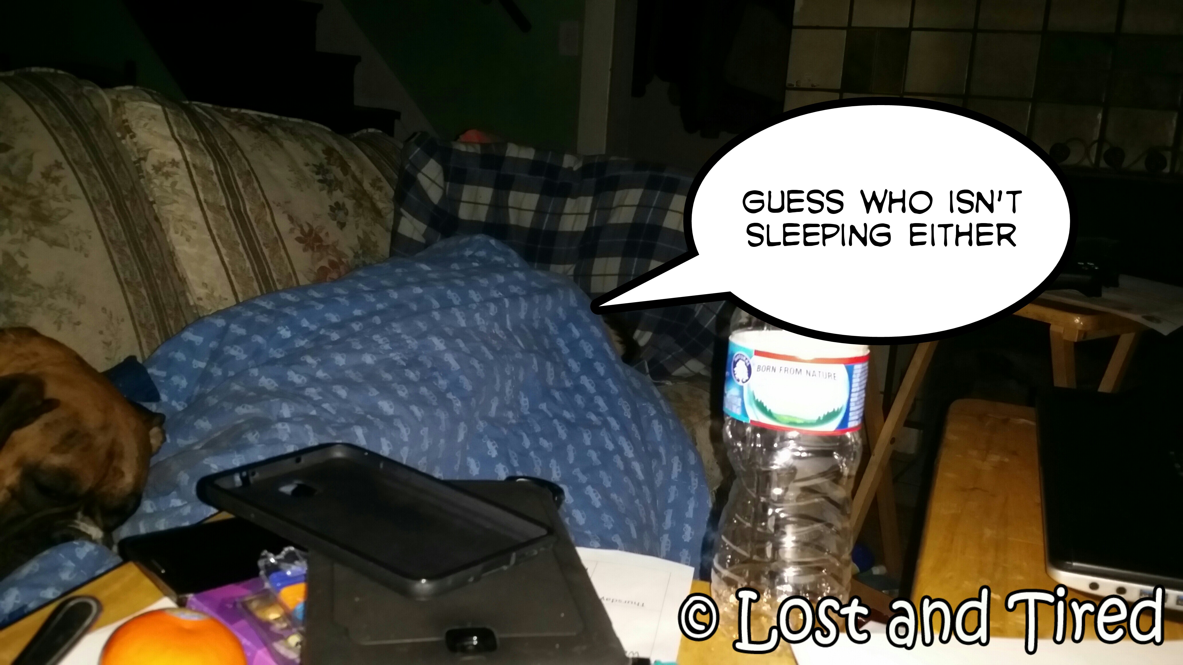 Yeah.... Still not sleeping but now I have company