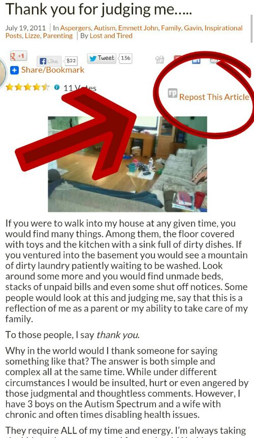 You can now repost anything from Lost and Tired